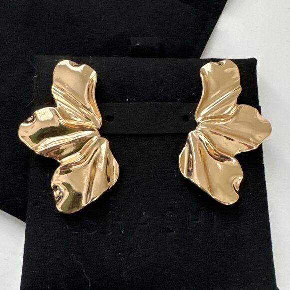 Revolve x Shashi Sophia Earrings In Gold Ruby Kobo Free Spirited Boho Style NIB - Picture 2 of 4